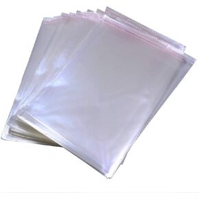 100 PCS 10 "× 13" ختم ذاتي أكياس السيلوفان الصافية أكياس ملابس بلاستيكية قابلة لإعادة بيعها مثالية لملابس التغليف ، القميص ، الكتيب ، المطبوعات ، أكياس هدايا الحرف اليدوية