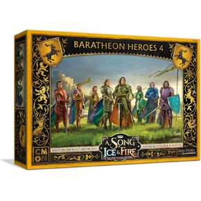 CMON A Song of Ice and Fire Tabletop Miniatures Game Baratheon Heroes 4 Box Set - Unite Legendary Heroes for Conquest! Strategy Game for Adults, Ages 14+, 2+ Players, 45-60 Minute Playtime, CMON