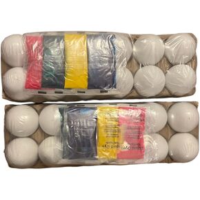 Viral, 24 Reusable White Dyeable Easter Eggs, Included dye Packets and Egg Dyeing Bags