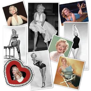 Desert Cactus Marilyn Monroe Stickers Sheet Vinyl Decal Crew Laptop Water Bottle Car Scrapbook Sheet (Type 2) (Version 4)