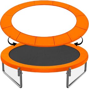 12FT 14FT 15FT Trampoline Pad Replacement Upgraded Trampoline Spring Cover, 16FT Foam Trampoline Safety Padding Round, Waterproof Tear-Resistant, No Holes for Pole
