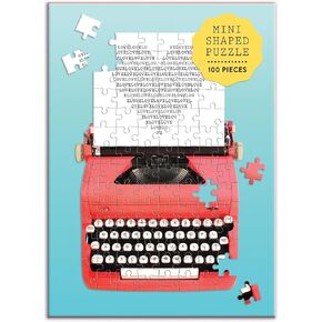 Galison Mini Jigsaw Puzzle, Vintage Typewriter, 100-Pieces, Multicolor, 1 EA