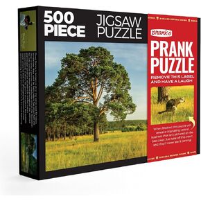 Prank-O 500 Piece Prank Jigsaw Puzzle - When Nature Calls (Alone at Last), Hilarious Pooping Dog Surprise Image, Dog Lovers and Family Fun Hidden Image Surprise