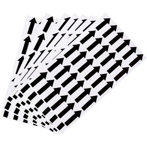Adhesive Small Arrow Sticker Label 360 Pcs 1.2x0.4 inch（30x12mm）,Color Coding Sign Decal for Flow Direction Inspection Defect Marking,Waterproof Mini Arrow Sticker, Black