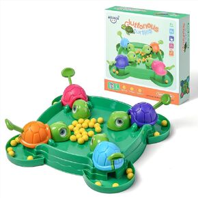 Hungry Turtle Chessboard Game, Hungry Box Chessboard Game, Turtle Eating Beans Chessboard Game, Party and Party Family Toys, Toys, 2-4 Person Games（36 Beans）