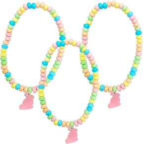 Easter Bunny Candy Necklace, Multicolor Fruit-Flavored Chewables for Party Favors in Kuwait