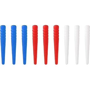9pcs progs cribbage pogs ، أوتاد cribbage البلاستيكية تناسب 1/8 ثقوب ، لعبة لوحة الربط المخصصة ، دبابيس لوحة السرير التقليدية لإكسسوارات استبدال قالب cribbage (أحمر ، أزرق ، أبيض)