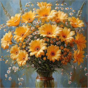 Flower Wooden Puzzles for Adults- Daisy Wooden Jigsaw Puzzles 200 Pieces, 11.2 inch Medium Family Reunion Puzzle for Adults and Kids, Exquisite Packaging, Best Women's Day Gifts for Mothers Family