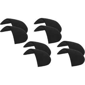 PATIKIL 4 Pairs Shoulder Pads, Costume Shoulder Pads Breathable Sponge Pads Covered Set-in Gauze for Women Clothing Men Blazer Suit Coat Sewing, Black,S