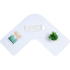 Amylove l Shaped Mouse Corner Desk Pad Waterproof Large Rubber Corner Mouse Pad for Office Home l Shaped Desk Gaming Setup Computer Protection Supplies, 36.2 Inches(Black)