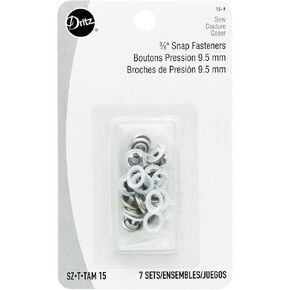 Prym Dritz Gripper Snaps 3/8 Inch 8/Pkg-White