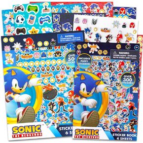 Sonic the Hedgehog Sticker Pack Ultimate Set ~ 800+ Sonic the Hedgehog Stickers Featuring Sonic, Knuckles, Tails, and More | Sonic Sticker Books for Kids Party Supplies, Party Favors Bundle