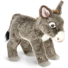Bearington Pedro Plush Donkey Stuffed Animal, 12 Inches