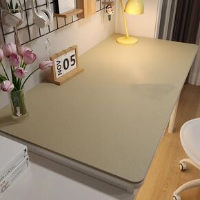Leather Desk Pad Protector, Office Desk Mat, Large Mouse Pad, Non-Slip PU Leather Desk Blotter, Laptop Desk Pad, Waterproof Desk Writing Pad for Office and Home (Yellowish Brown, 39.4 * 15.7)
