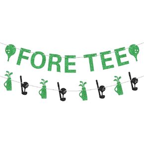 Golf 40th Birthday Party Decoration Supplies: Men's Golf Happy Birthday Banner & Garland for Golfer Fans Sports Themed Party Decorations