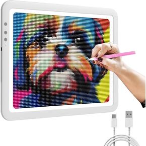 iVAOOZE Rechargeable Battery Powered Light Box for Tracing, A3 Wireless Lightbox Light Copy Board Light Table for Drawing Sketching HTV, Super Bright Light Pad for for Cricut Vinyl, Weeding Tool