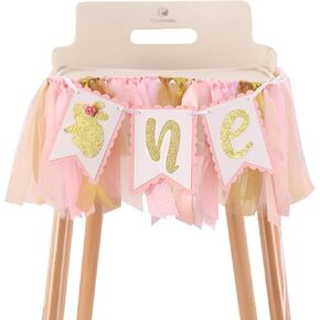 Bunny One High Chair Banner Girl - Banner Banner High Chair Banner ، The Bunny Thief First/1stirt Hitiourshair Banner ، بعض Bunny هو لافتة عيد ميلاد عالية. الوردي ، الأبيض ، الذهب. طفلة عيد ميلاد الربيع. تحطيم الكعكة صورة خلفية الشريط إكليل