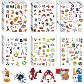720 Counts Sports Party Favors Ball Sports Stickers Basketball Baseball Volleyball Football Soccer Tennis Stickers for Boys Girls Birthday Party Gifts decoration Water Bottles Laptop Skateboard