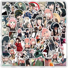 50pcs SPY×Family Stickers for Water Bottles, Cute Cartoon Anime Waterproof Vinyl Decals for Kids Teens Laptop Notebook Phone Case Luggage Guitar Skateboard Bike