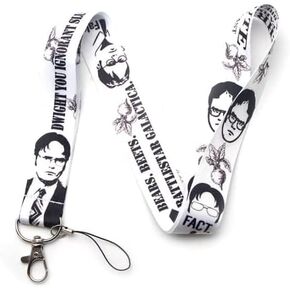 The Office Dunder Mifflin TV Show Dwight Schrute 17.7" Neck Lanyard Keychain Holder ID Badge Mobile Phone Pin Strap by Pinstant