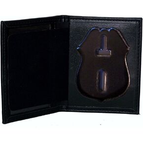 Perfect Fit Dress Leather Badge and ID Case for NYPD Sergeant (Cutout PF287)