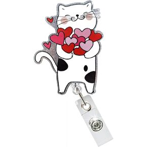Cowboy Cat Nurse Badge Reel, Funny Animal ID Badge Holder Retractable Clip, Nursing Student Name Badge Holders, RN LPN CNA MA Healthcare Accessories for Work