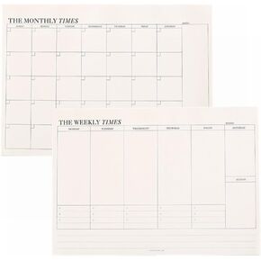 Undated Weekly Planner A5 A6 Time Management Weekly Monthly Schedule Book for Full Year Timeline Agenda Notebook Notepad (Weekly Planner Pad+Monthly Memo Pad, B5)