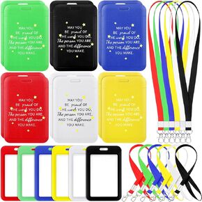 Geyoga 12 Sets Employee Appreciation Gifts ID Holders with Lanyards May You Be Proud of The Difference You Make Badge Lanyards with Clip Social Worker Gifts for Coworker Team Staff Volunteer Teacher
