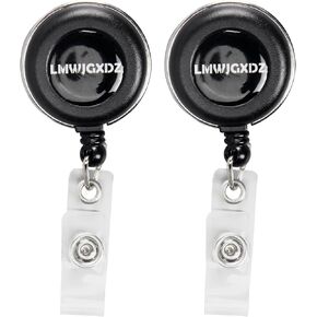 2 Pack Convenient and Stylish Retractable Badge Holder - Perfect for Keys and ID Badges Keychain Badge Reels, ID Holder Clips, and More Included.