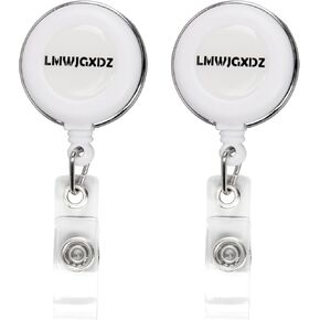 2 حزمة حامل شارة مريحة وأنيقة قابلة للسحب - مثالي للمفاتيح وشارات الهوية بكرات شارة مفاتيح ، ومقاطع حامل الهوية ، وأكثر تشملها. in Kuwait