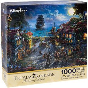 Disney Parks الحصري Thomas Kinkade Pirates of Caribbean 27 "x20" 1000 PC. لغز