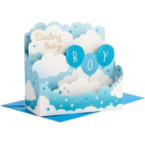 ورقة هولمارك Wonder POPPET بطاقة استحمام الطفل لـ BOY (بالونات زرقاء)