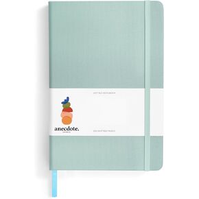 ANECDOTE. Hardcover Dotted Journal with Thick 100 gsm Paper A5 size (8.3 inches x 5.4 inches) - Daily Writing Notebook for Travel, School and Office Use - Diary Journal for Women and Men - Dutch Blue