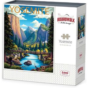 Boardwalk Puzzles Yosemite, 500 Piece Jigsaw Puzzle for Adults, Made in USA