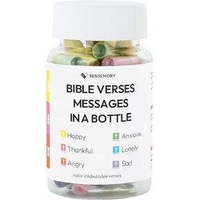 Color Coded Bible Verses in a Bottle, Color Coded Bible Verses in a Bottle for Emotions and Feelings, Hope, Prayer, Jar Gifts, Scripture Accessories