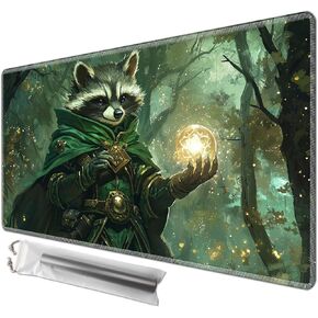 TCG Card Playmat 24 "× 14" مع أكياس تخزين لملعبات لعبة MTG ، وخياطة مميزة من الطاولة المطاطية غير المنقولة سحرية سحرية.