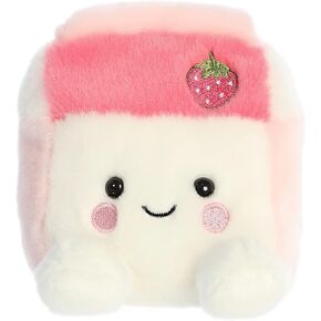 Aurora® Adorable Palm Pals™ Fresa Strawberry Milk™ Stuffed Animal - Pocket-Sized Play - Collectable Fun - Pink 5 Inches