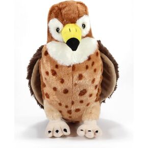The Petting Zoo Red Tailed Hawk Stuffed Animal Plushie, Gifts for Kids, Wild Onez Zoo Animals, Hawk Plush Toy 12 inches