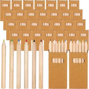 150Packs/900Pcs Colored Pencils Bulk Mini Drawing Pencils Set for Kids, 3.5inch Short Fat Color Pencils for Adult Coloring Books, Classroom School Drawing Birthday Wedding Party Favors