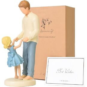 Dad Gifts from Daughter, Dad Birthday Gifts from Daughter, Fathers Day Daughter Birthday Gift from Dad Father Daughters Resin Figurines Statue, Christmas Day Birthday Gifts for Father