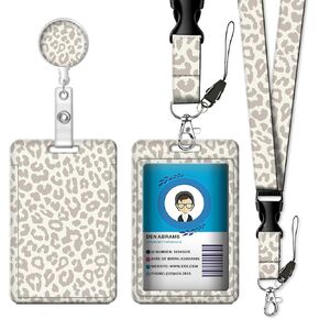 ID Badge Holder with Retractable Lanyard, Badge Holders Reel with 360 Degrees Rotate Carabiner Clip for Women, Teachers, Nurses, Doctor,Students, Office(Cute Sunflower