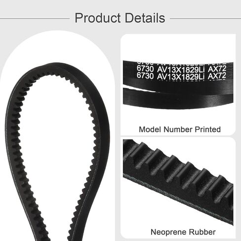 uxcell 3 Pcs AX41 EPDM V-Belt, Raw Edge Cogged Industrial Rubber V Belt 1/2" Width x 41" Inside Circumference in Saudi Arabia