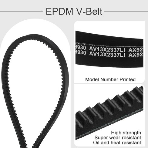uxcell 3 Pcs AX41 EPDM V-Belt, Raw Edge Cogged Industrial Rubber V Belt 1/2" Width x 41" Inside Circumference in Saudi Arabia
