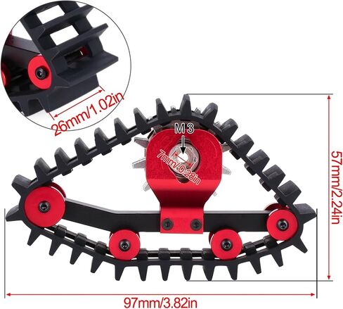 إطارات الثلج TRX4M ، 4 أجزاء من إطارات الثلج محاكاة تحويلات العجلات الرملية تحويل 1/18 RC Crawler ترقيات TRX4M (أسود) in Kuwait