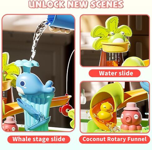 Kids Play Sink with Running Water,Toddler Sink Dishwasher Toy with Electric Faucet, Pretend Play Water Table for Toddlers Age2-4, Role Play Kitchen Playset Gift for Boy Girl 3-5 Years Old(Pink) in Saudi Arabia