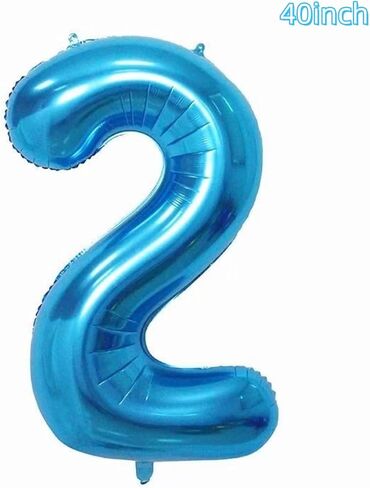 40inch Blue Airplane Number 4 Balloon, 4 Pack, Boys, Girls, All Ages, Birthday, Anniversary, Baby Shower in Kuwait