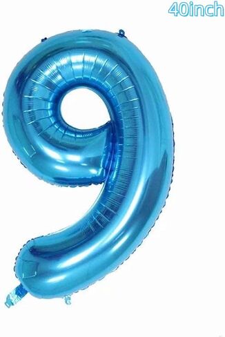 40inch Blue Airplane Number 4 Balloon, 4 Pack, Boys, Girls, All Ages, Birthday, Anniversary, Baby Shower in Kuwait
