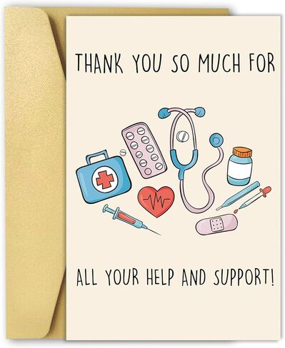 OJsensai Funny Thank You Card for Doctor Nurse, Cute Nursing Preceptor Gifts, Medical Staff Appreciation, Doctor Day for Him her in Saudi Arabia