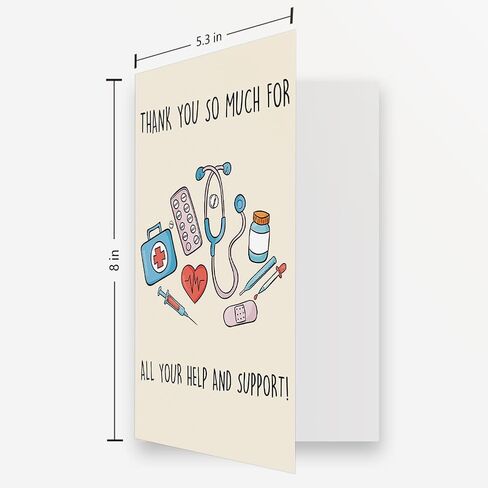 OJsensai Funny Thank You Card for Doctor Nurse, Cute Nursing Preceptor Gifts, Medical Staff Appreciation, Doctor Day for Him her in Saudi Arabia