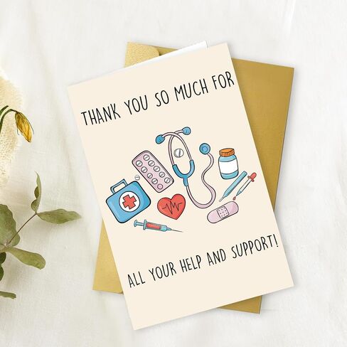 OJsensai Funny Thank You Card for Doctor Nurse, Cute Nursing Preceptor Gifts, Medical Staff Appreciation, Doctor Day for Him her in Saudi Arabia